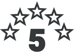 5 stars rating on google