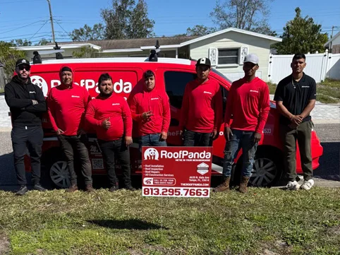 The crew and project manager arriving on-site