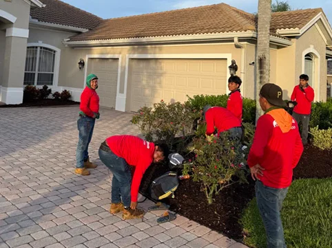 The crew after finishing a tile install